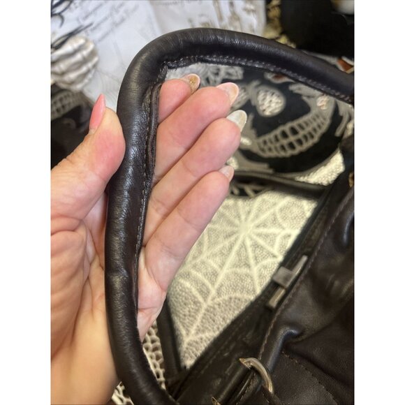 Rebels Firenze Black Italian Leather Handbag Shoulder Bag Purse - Picture 11 of 16